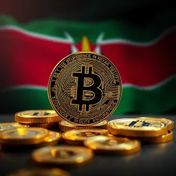 Visual representation of cryptocurrency coins with Kenyan flag in the background symbolizing crypto regulations in Kenya