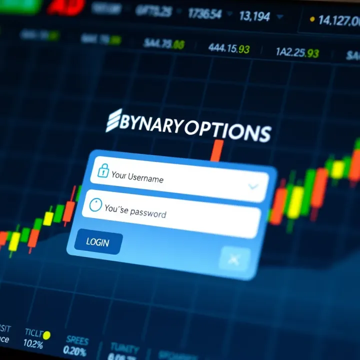 Binary Options Trading Platform Login Interface Secure login screen showing username and password fields on a binary options trading platform
