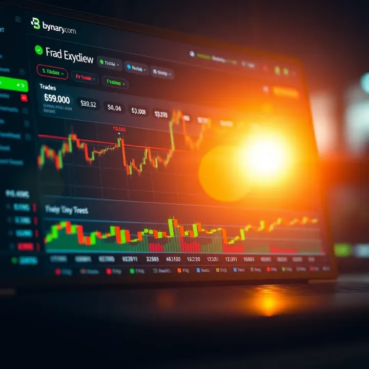 Binary.com Trading Dashboard with TradingView Integration Binary.com trading dashboard integrated with TradingView charts showing live market trends and trade options