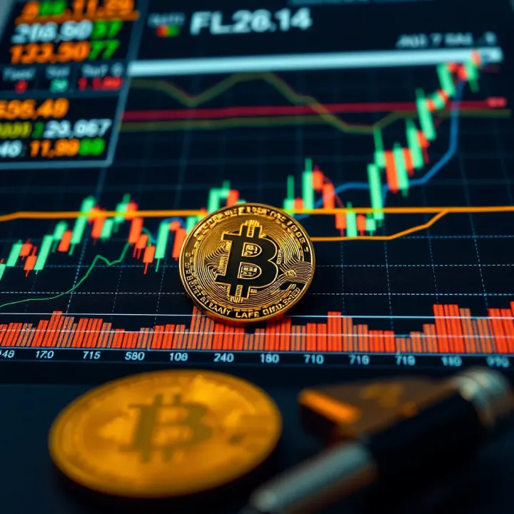 Chart depicting technical analysis tools and fundamental factors influencing Bitcoin value