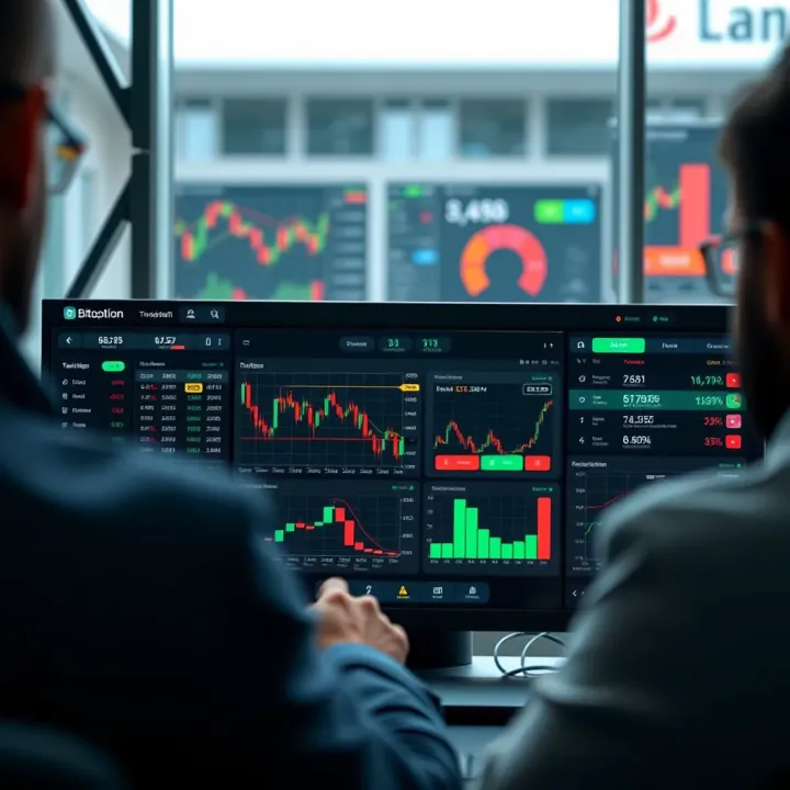 Dashboard showcasing key features and tools available on Bitoption AI after login