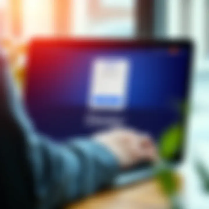 User logging into the Deriv platform on a laptop showing login interface