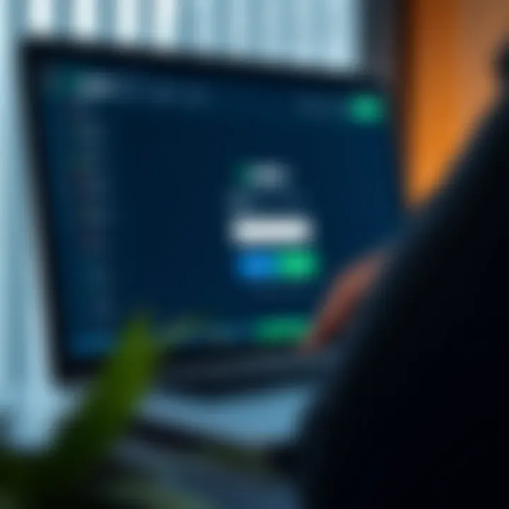 User logging into the Deriv trading platform on a laptop showing the login screen with secure password entry