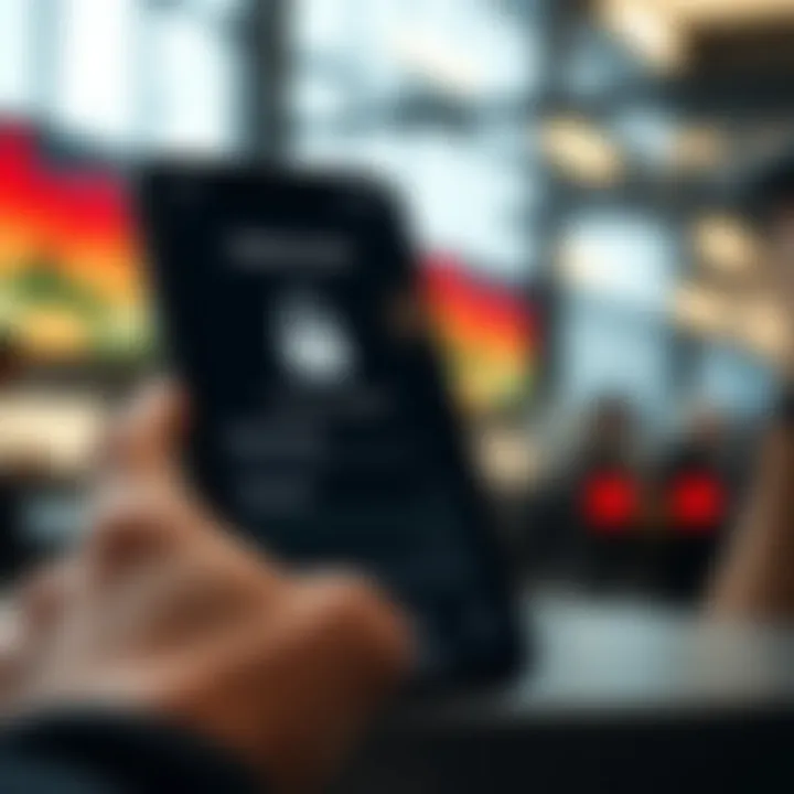 Secure Access Features on Binary.com App Secure login screen of the Binary.com app highlighting account protection features