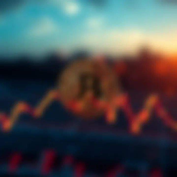 Graph showing Bitcoin price trends and market fluctuations