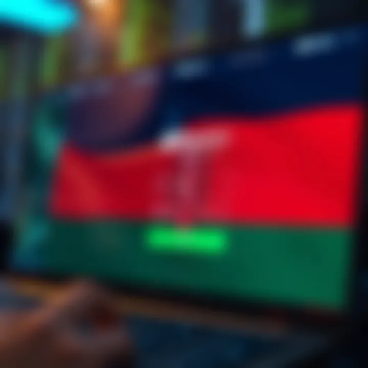 Secure login interface of Bitoption AI platform with Kenyan flag motif