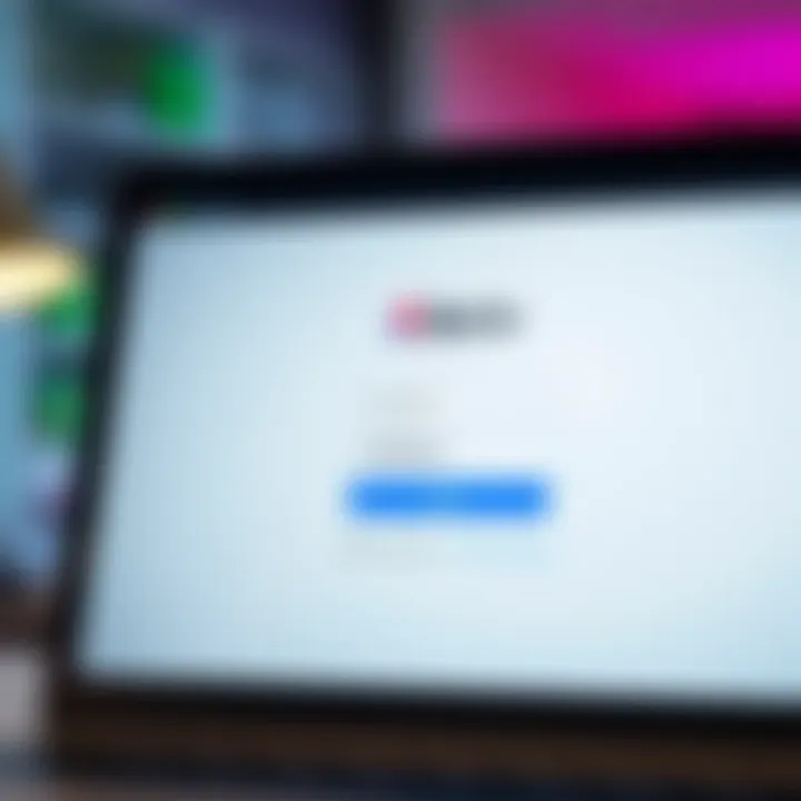 Login screen showing username and password fields with a security icon