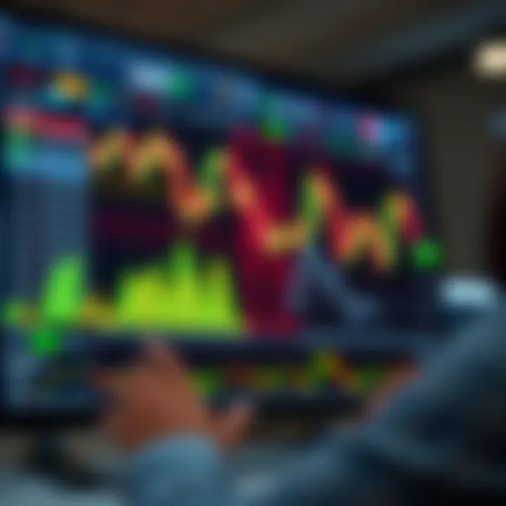 User interface of the Deriv analysis tool displaying market trends and trading signals