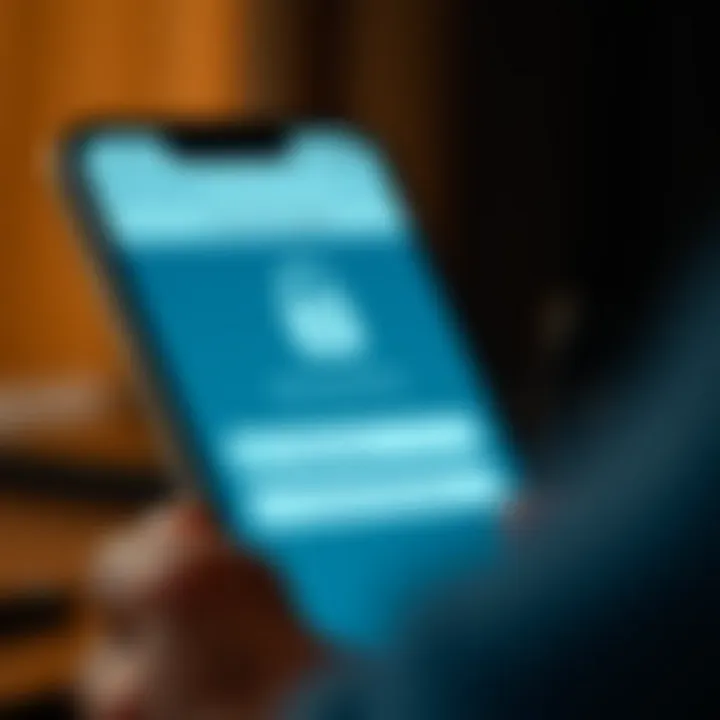 Secure account management features in Deriv app highlighting security settings and options for password recovery