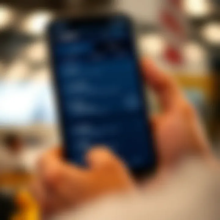 Exploring Key Features and Security Settings in Deriv App on Android User navigating Deriv app dashboard highlighting key features and security options