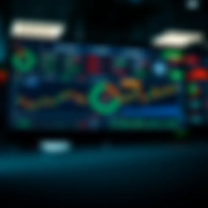 Dashboard view showing binary options trading charts and account management tools on Deriv platform