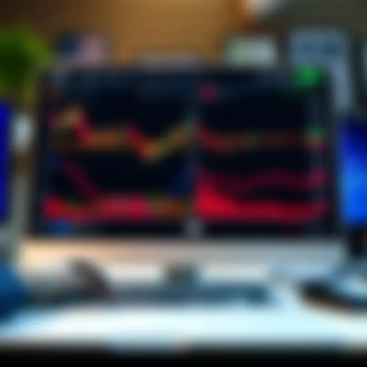 Illustration showing automated trading strategies on Deriv platform with charts and algorithms