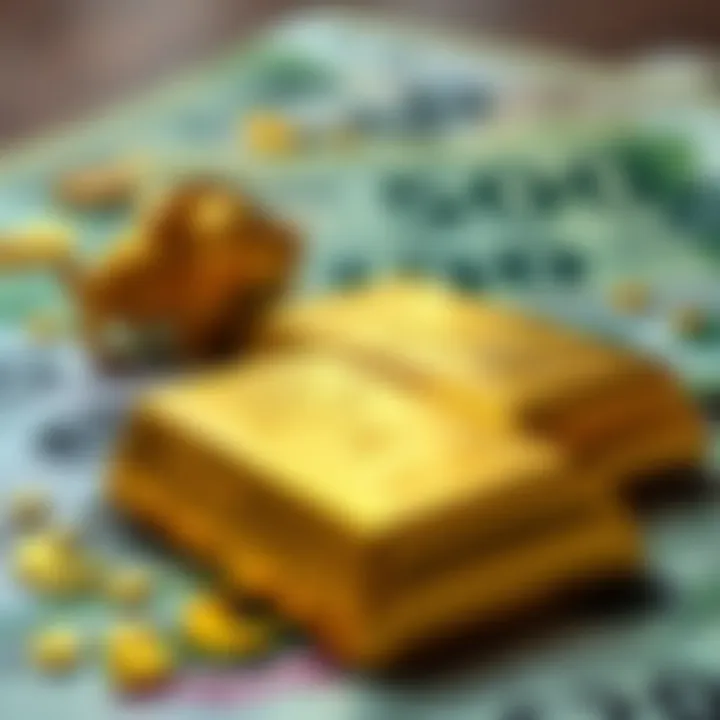 Influence of Kenya's Economy on Gold Value Illustration of gold bars with Kenyan currency and economic symbols