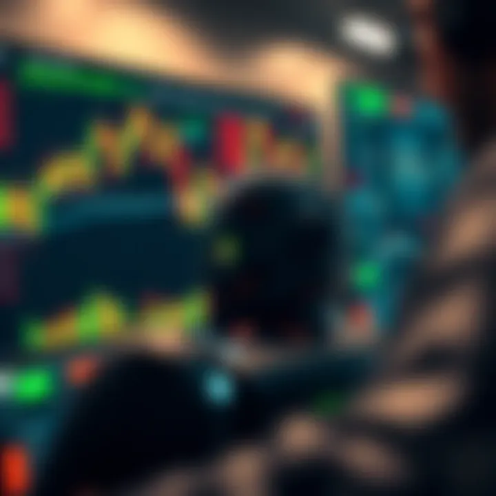 Binary Bots Operating on a Trading Platform with Performance Metrics Screenshot of a trading platform interface showing binary bots in action with charts and settings