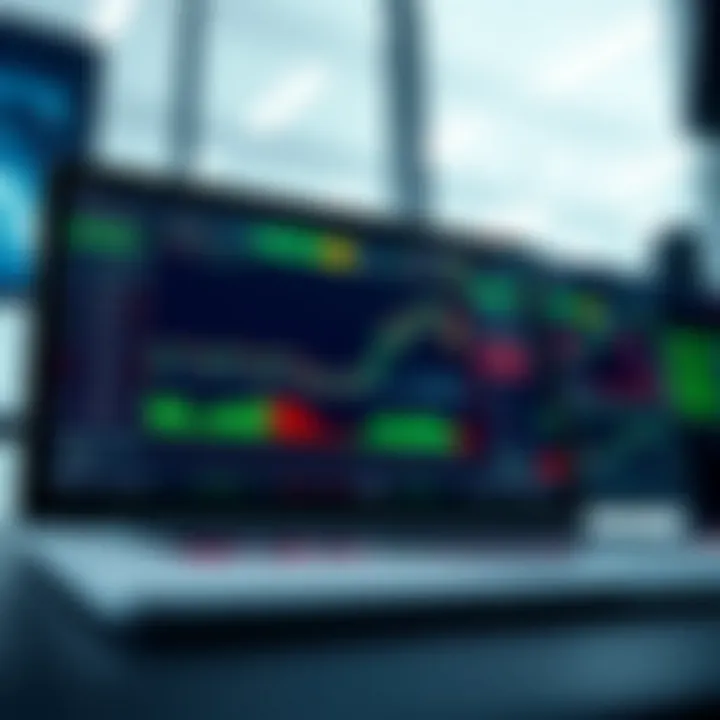 Secure Financial Trading Interface on Olymp Trade Platform Digital interface showing financial charts and secure trading environment