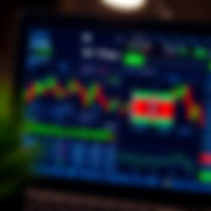 Illustration of a forex trading platform screen showing currency charts and Kenyan flag icons