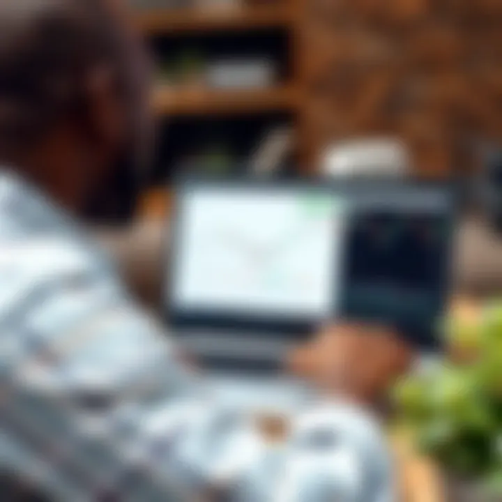 Practicing Trading with Deriv Demo Account in Kenya Kenyan trader using Deriv demo account on laptop for practice trading