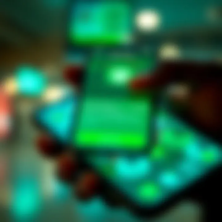 Secure transaction notification on mobile phone with Kenyan currency symbols