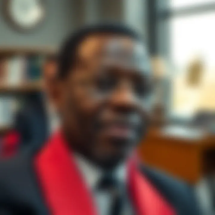 Portrait of Paul Mugenda in an academic setting