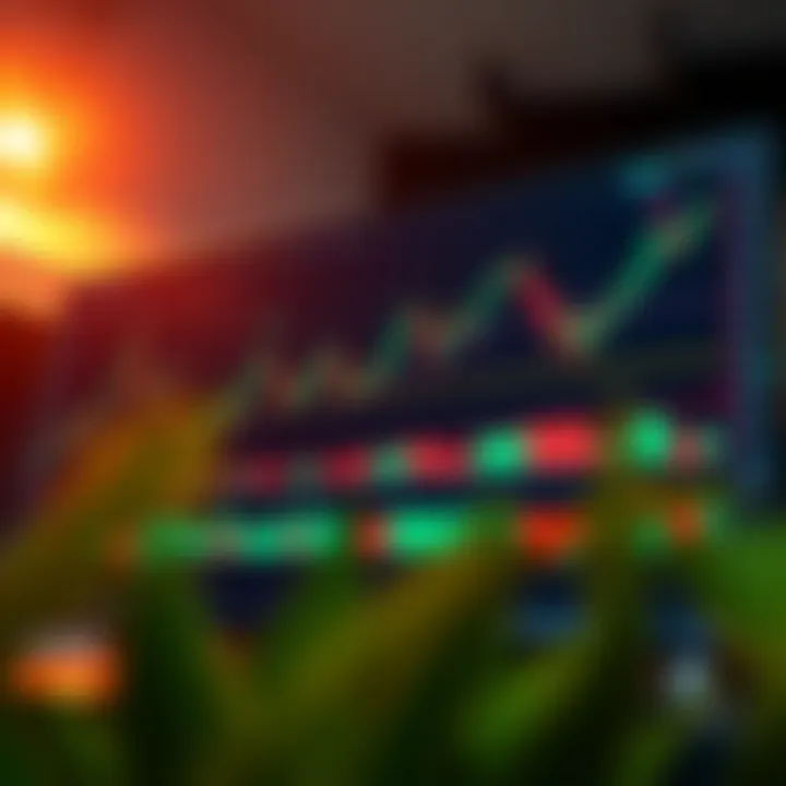 TradingView interface displaying advanced candlestick charts with technical indicators for market analysis