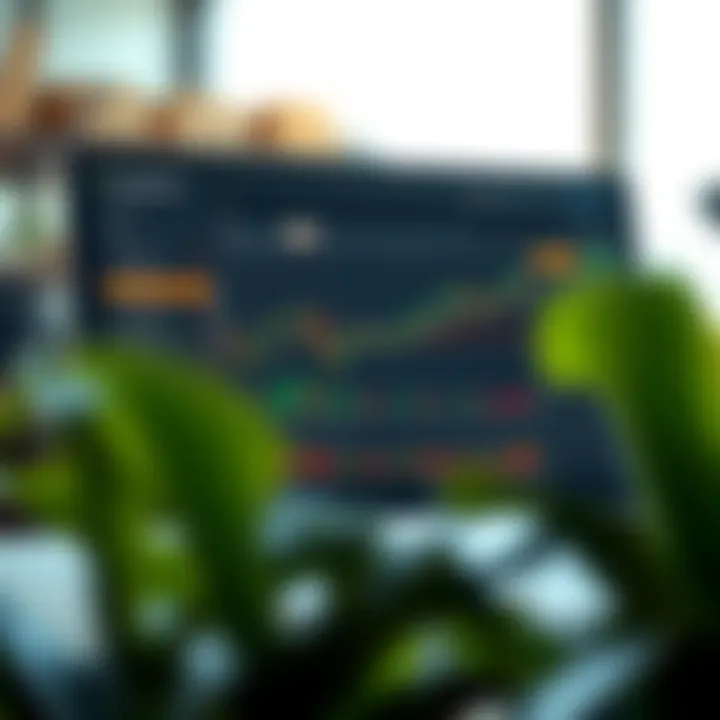 Interactive TradingView chart interface featuring drawing tools and customizable settings panel