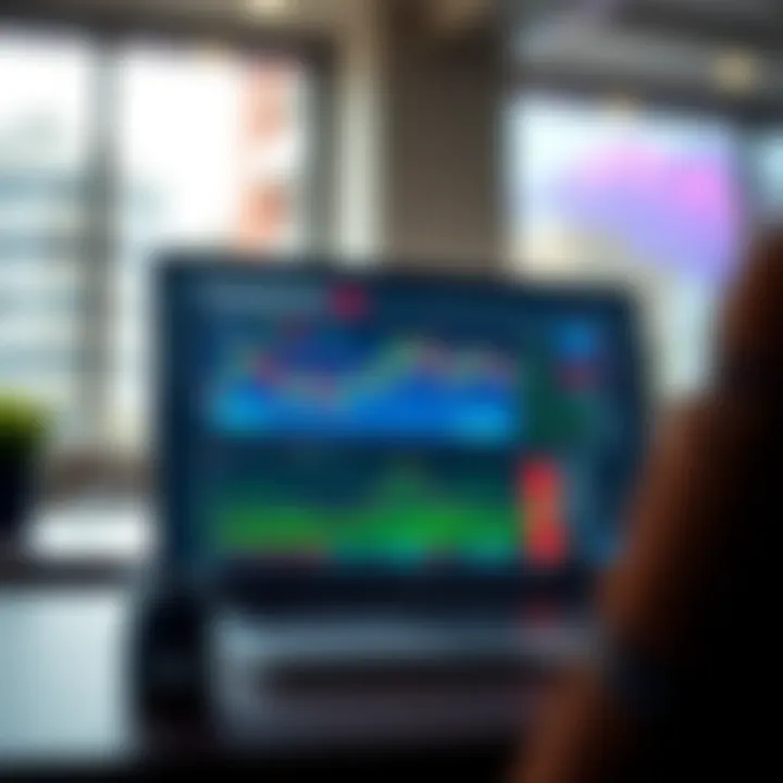 TradingView interface showcasing real-time market alerts and social community features
