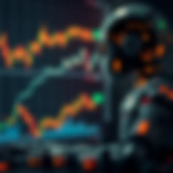 Graph showing AI trading bot analyzing financial data with charts and algorithms