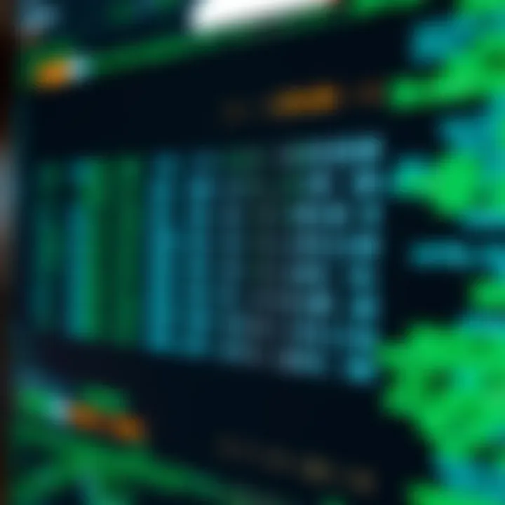 Visualization of binary code on a digital interface representing data manipulation