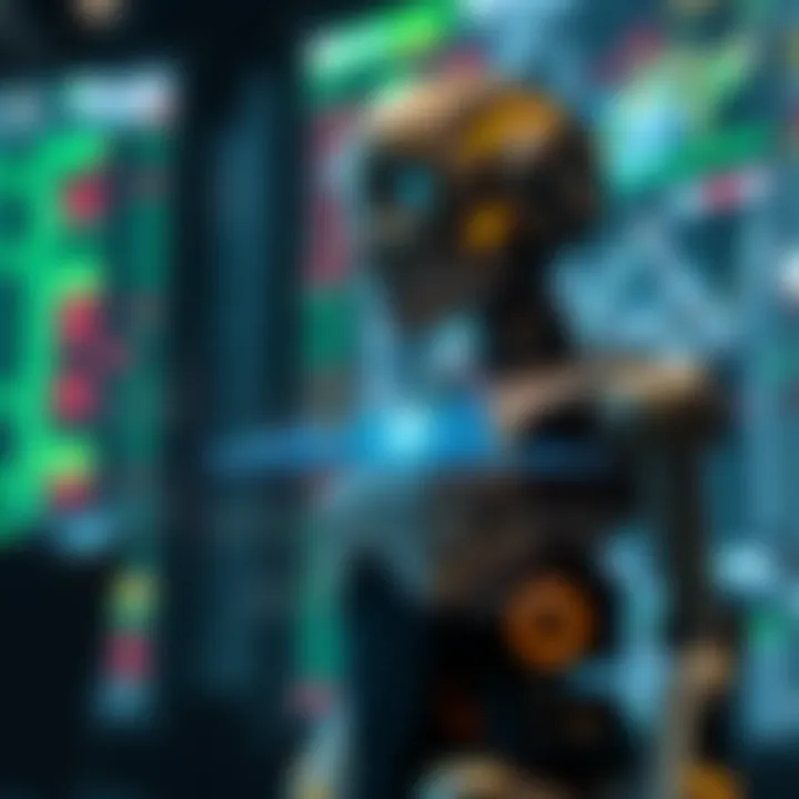 Diagram illustrating how algorithmic trading bots analyze market data and execute trades automatically