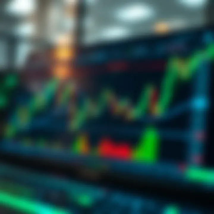 Graph illustrating automated forex trading strategies on a digital interface