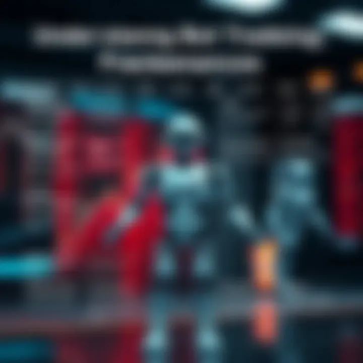 Visual representation of different types of trading bots used in financial markets, highlighting features and strategy options