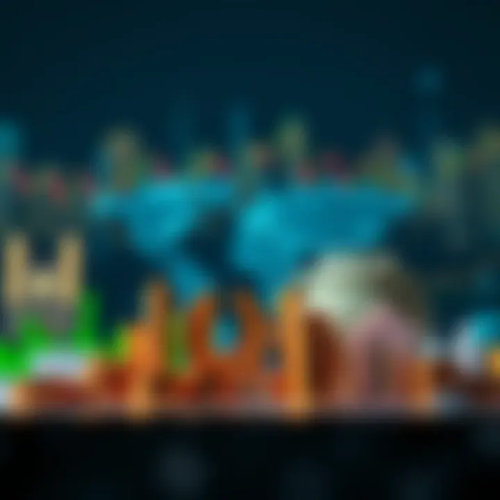 Illustration of diverse investment portfolios representing global and local markets