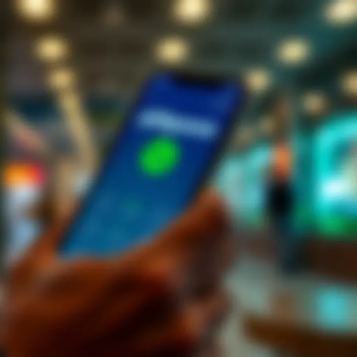 Mobile phone displaying d Mpesa app interface for easy financial transactions in Kenya