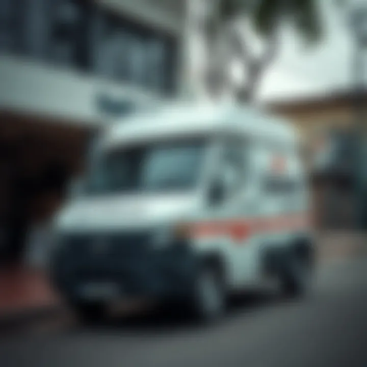 Delivery vehicle parked outside a local business in Nairobi, ready for parcel pickup