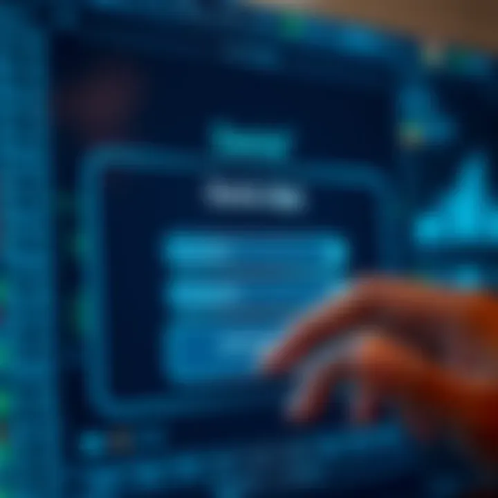 Secure login interface showing username and password fields on a digital trading platform