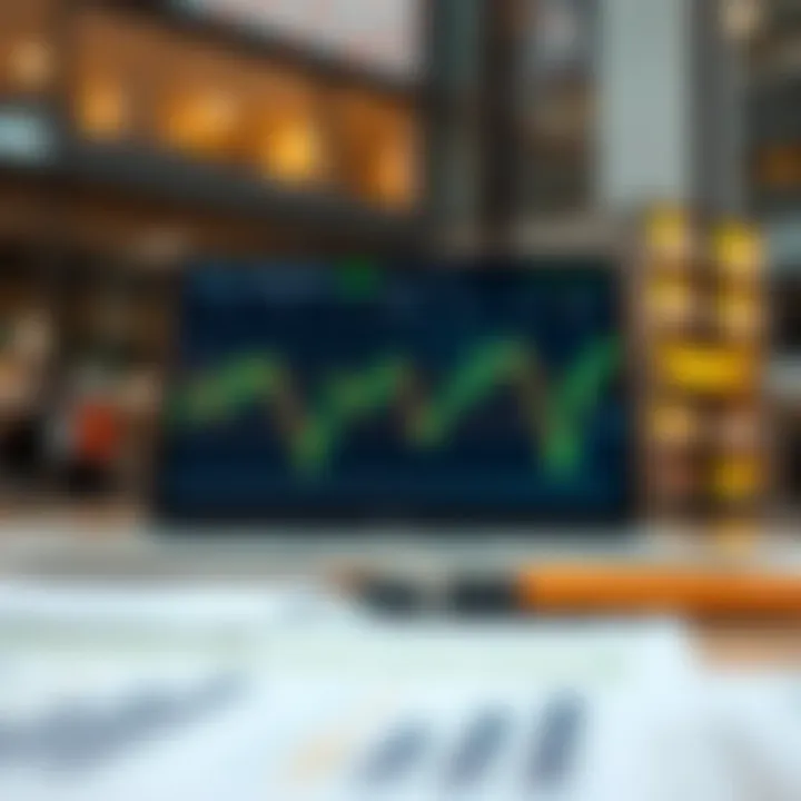 Graph showing digit patterns and their impact on financial market trends