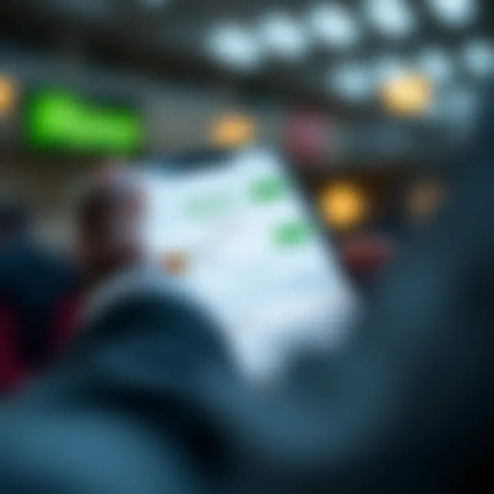 Mobile phone screen showing Mpesa app interface with transaction options