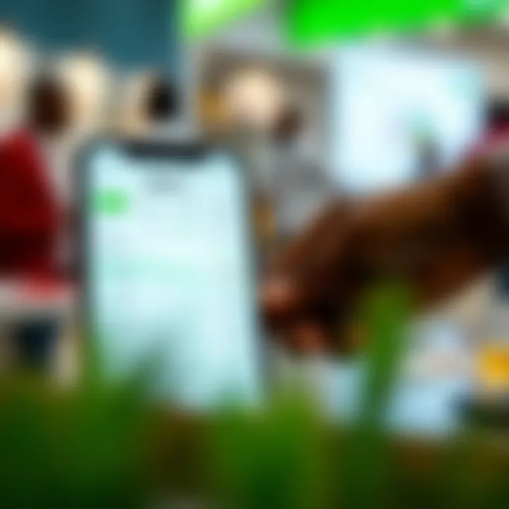 Mobile phone displaying Deriv trading platform alongside Mpesa payment interface