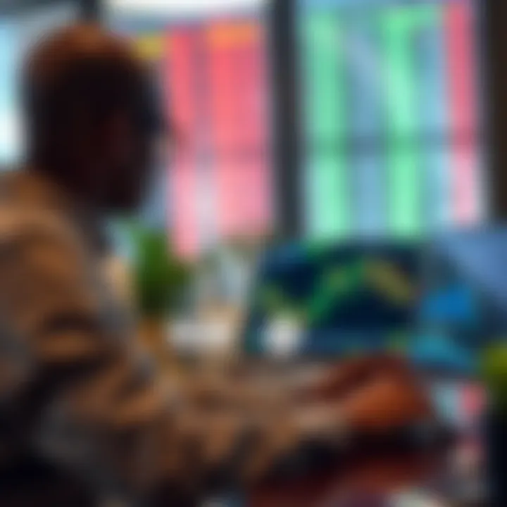 Graphic depicting secure funding methods for Deriv real accounts and a trader analyzing market data on a digital platform