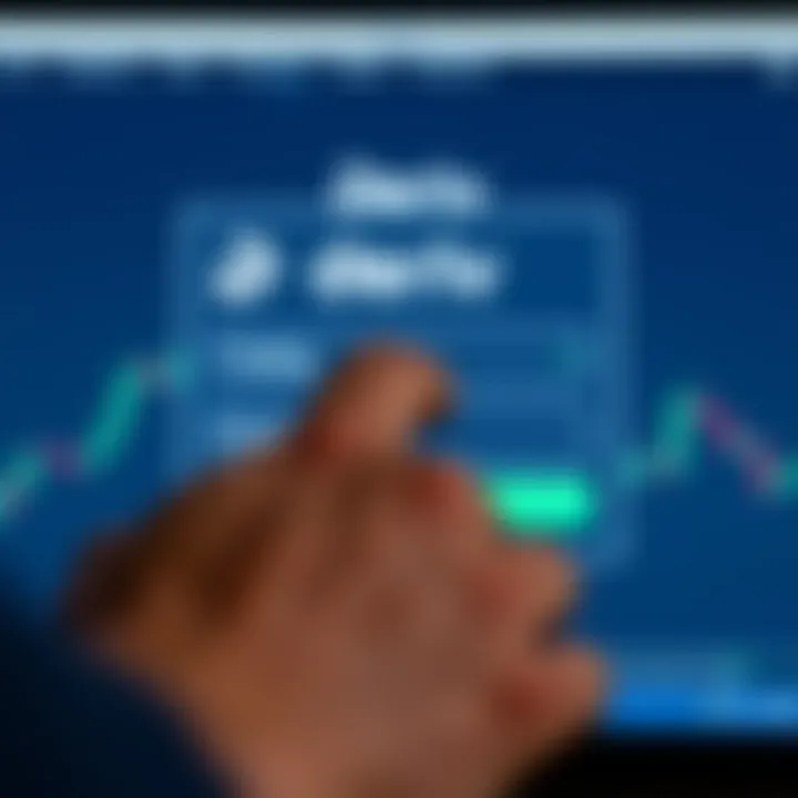 User entering credentials on an online trading platform login screen