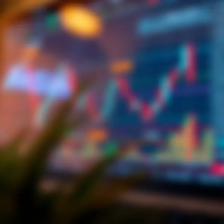 Detailed forex chart displaying various candlestick patterns used for currency market analysis