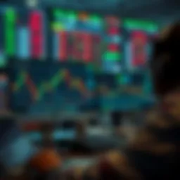 Illustration of automated trading software analyzing market trends and executing trades
