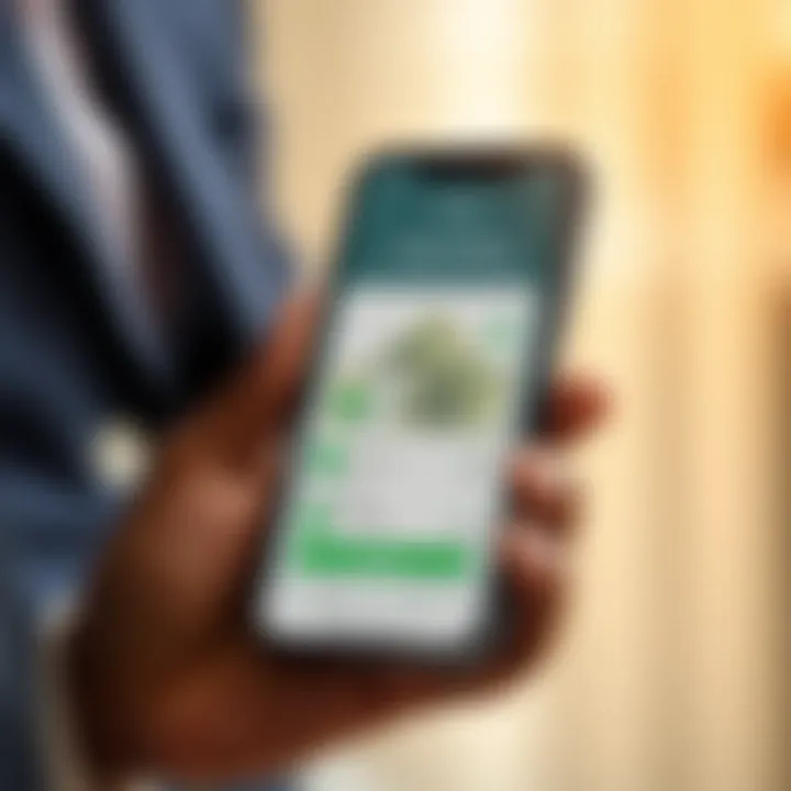 Digital mobile phone showing instant funding application interface with Kenyan currency symbols