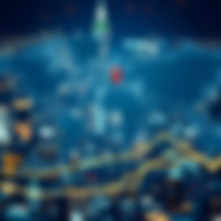 World map highlighting the London financial district and forex trading hubs