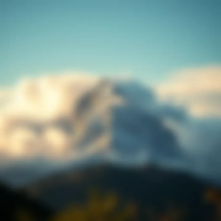 Scenic view of Mount Olympus with clouds around the peak