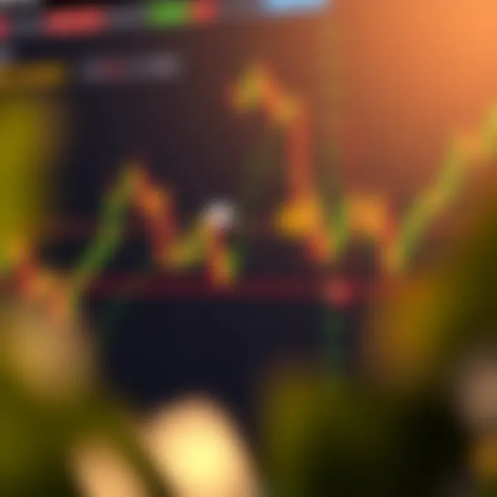 Chart showing a symmetrical triangle pattern indicating market consolidation and potential breakout