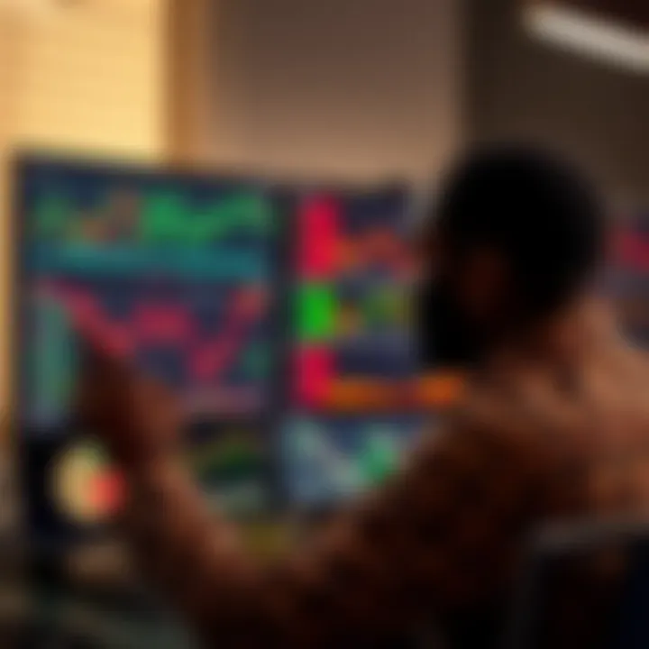 Trader analyzing multiple market data streams using TradingView and Deriv platforms in Kenya