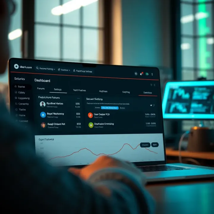 Dashboard of bot.deriv.com highlighting key features and account security options