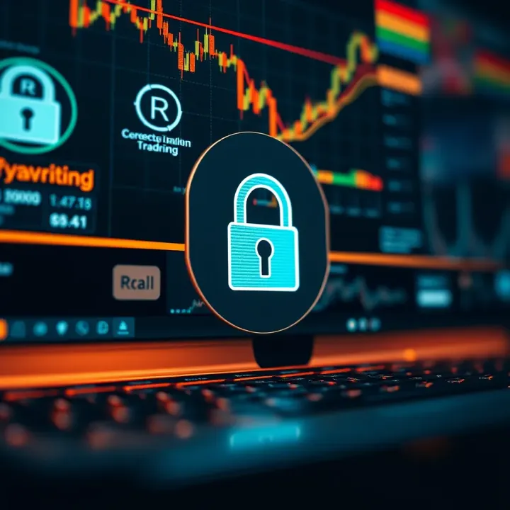 Secure digital interface showing encryption and user authentication symbols