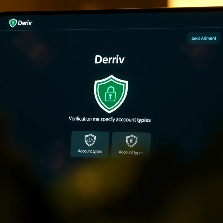 Verification process with secure shield icon and multiple account types displayed